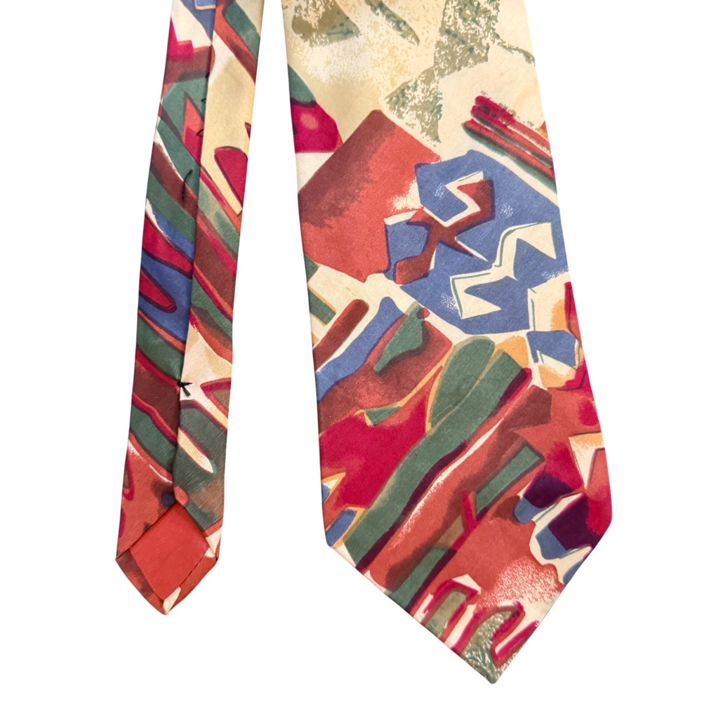 Echo Silk Abstract Geometric Pattern‎ Men's Tie
